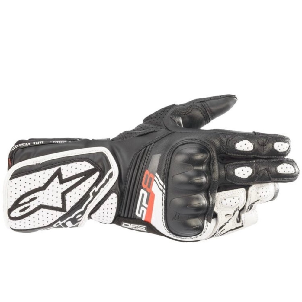 Alpinestars SP-8 Black White Racing Gloves